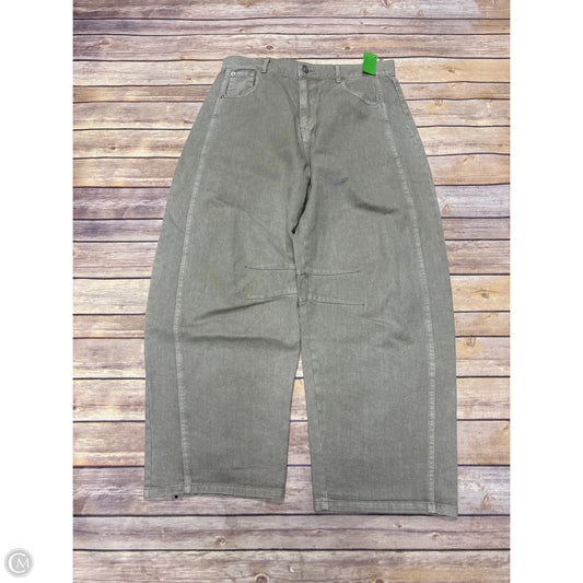 Jeans Wide Leg By Clothes Mentor In Green Denim, Size: L
