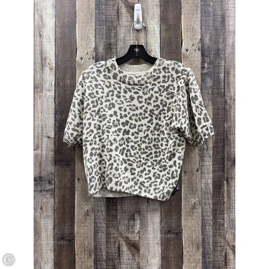 Sweater Short Sleeve By Sincerely Jules In Animal Print, Size: L