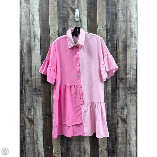 Dress Casual Midi By Shein In Pink, Size: M