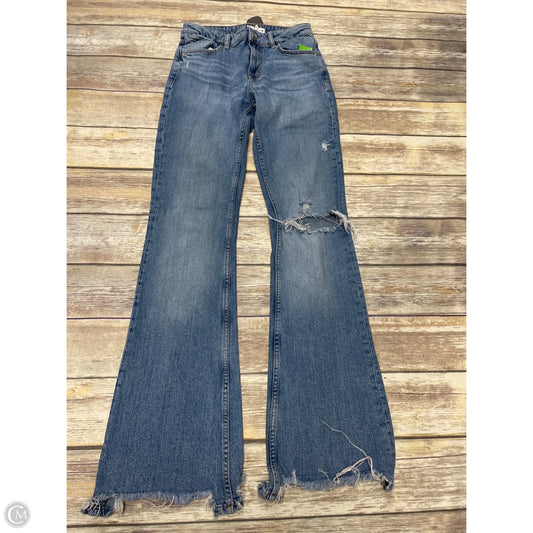 Jeans Flared By Zara In Blue Denim, Size: 4