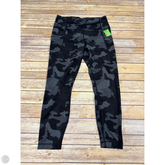 Athletic Leggings By Yogalicious In Camouflage Print, Size: L