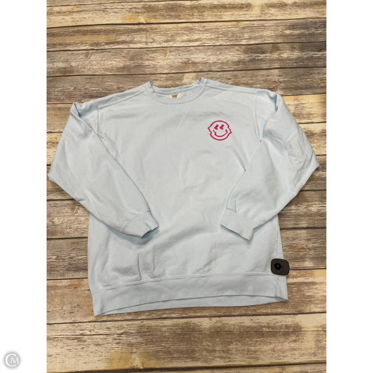 Sweatshirt Crewneck By Comfort Casual In Blue, Size: L