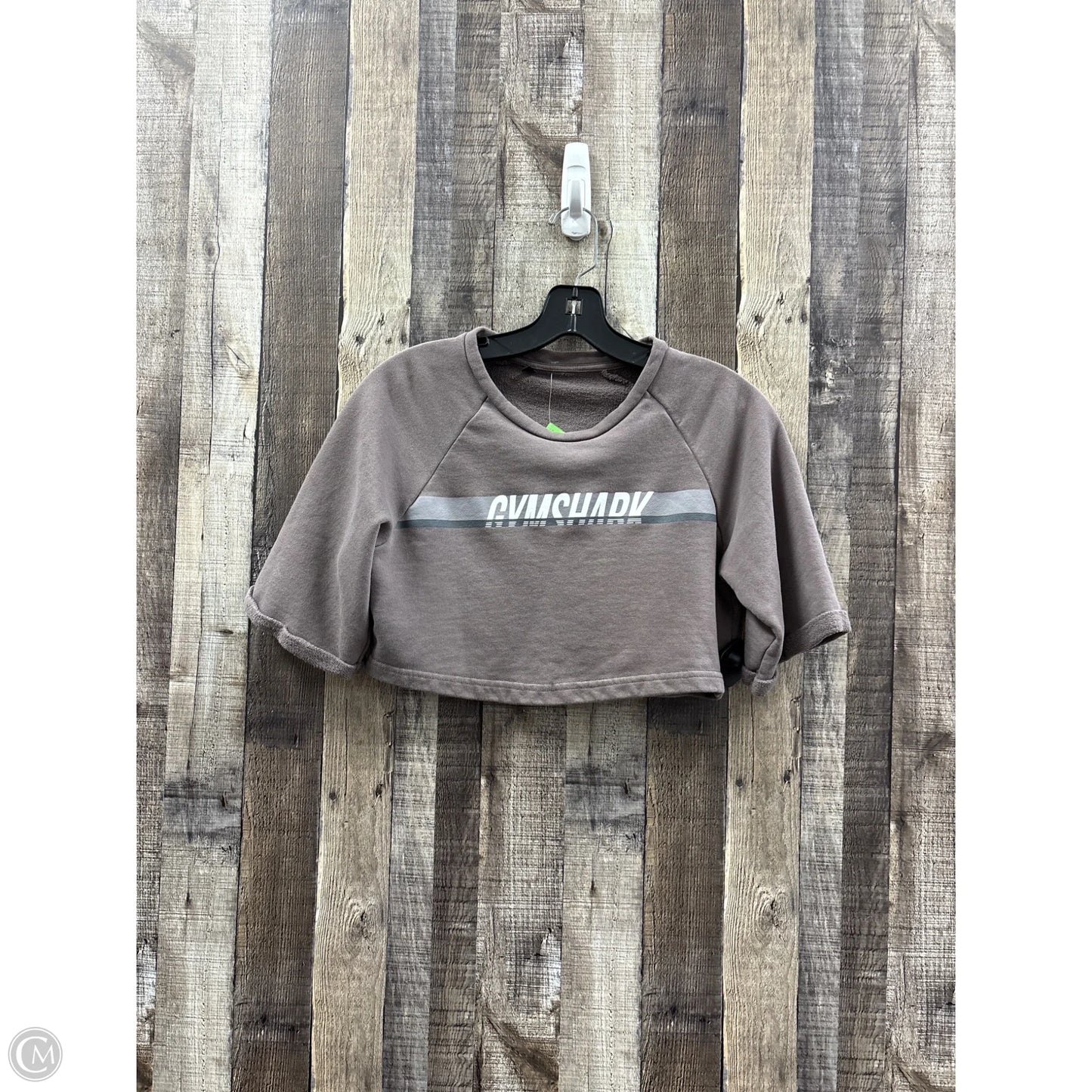 Athletic Top Short Sleeve By Gym Shark In Taupe, Size: S