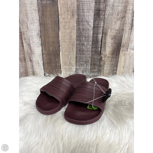 Sandals Sport By Adidas In Maroon, Size: 9