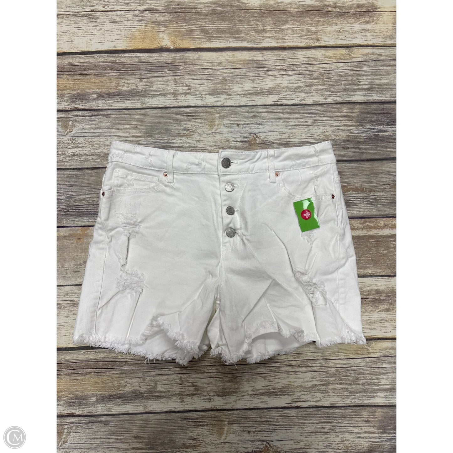 Shorts By Time And Tru In White Denim, Size: 10