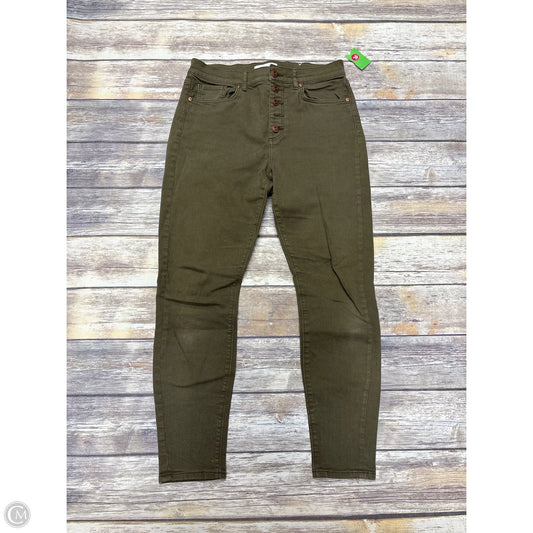 Jeans Straight By Loft In Green Denim, Size: 8