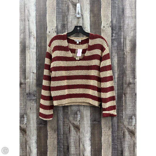 Sweater By J. Crew In Red & Tan, Size: S