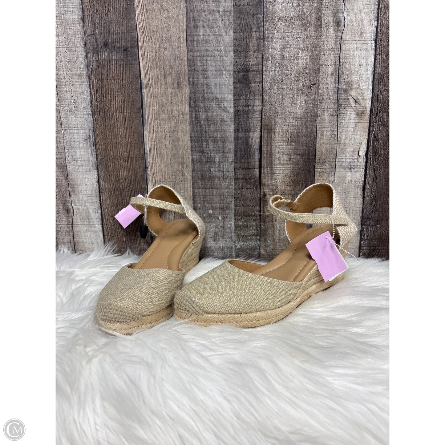 Sandals Heels Wedge By Easy Spirit In Gold, Size: 10