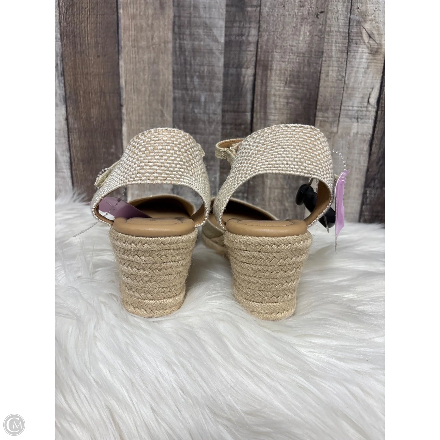 Sandals Heels Wedge By Easy Spirit In Gold, Size: 10