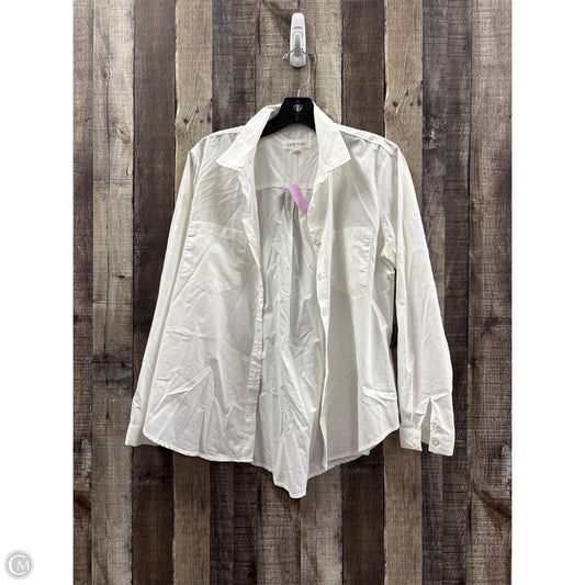 Top Long Sleeve By Pink Rose In White, Size: M