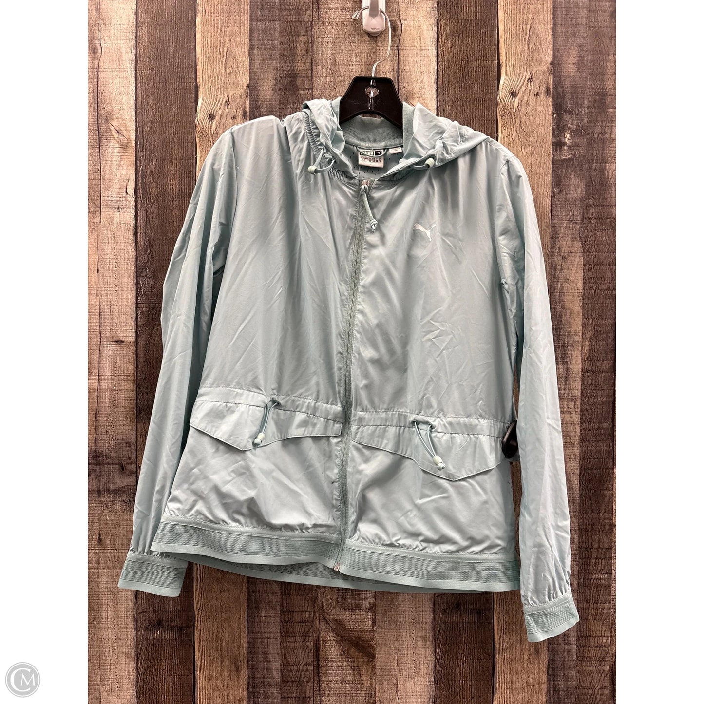 Athletic Jacket By Puma In Green, Size: S