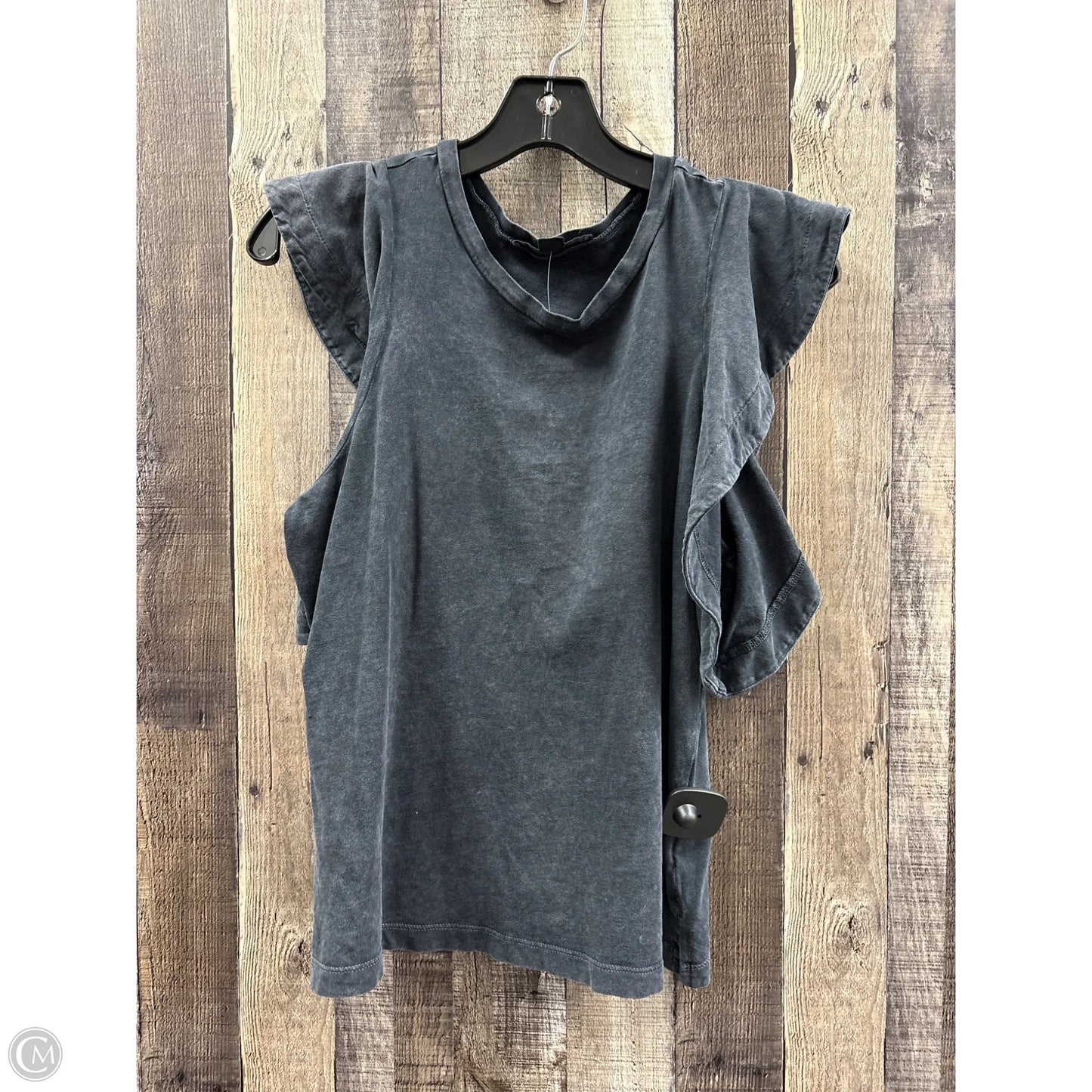Top Short Sleeve Designer By All Saints In Grey, Size: Xs