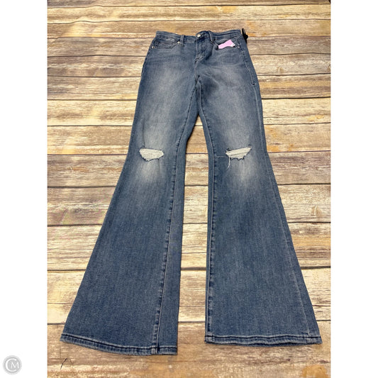 Jeans Flared By Good American In Blue Denim, Size: 4