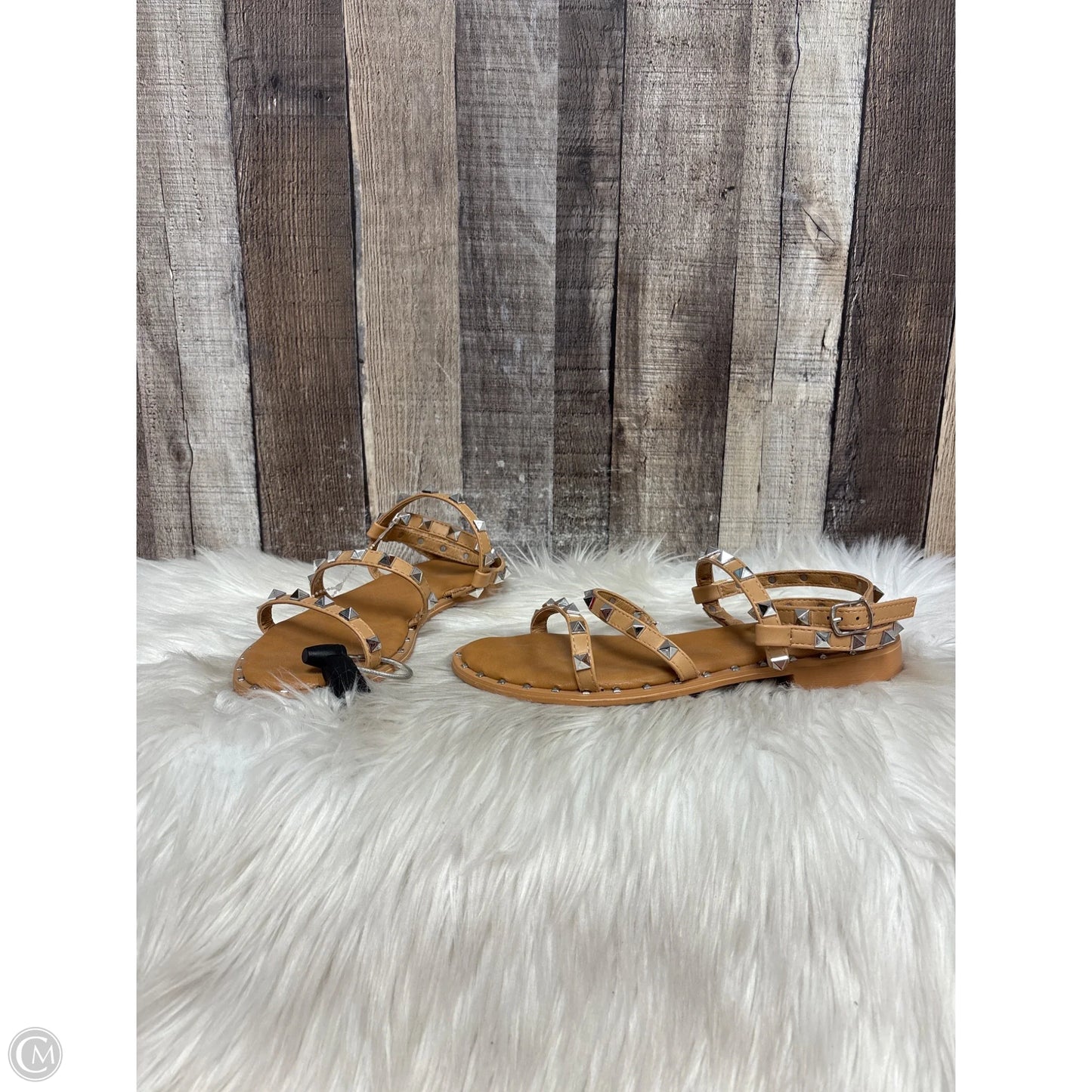 Sandals Flats By Nicole Miller In Tan, Size: 6.5