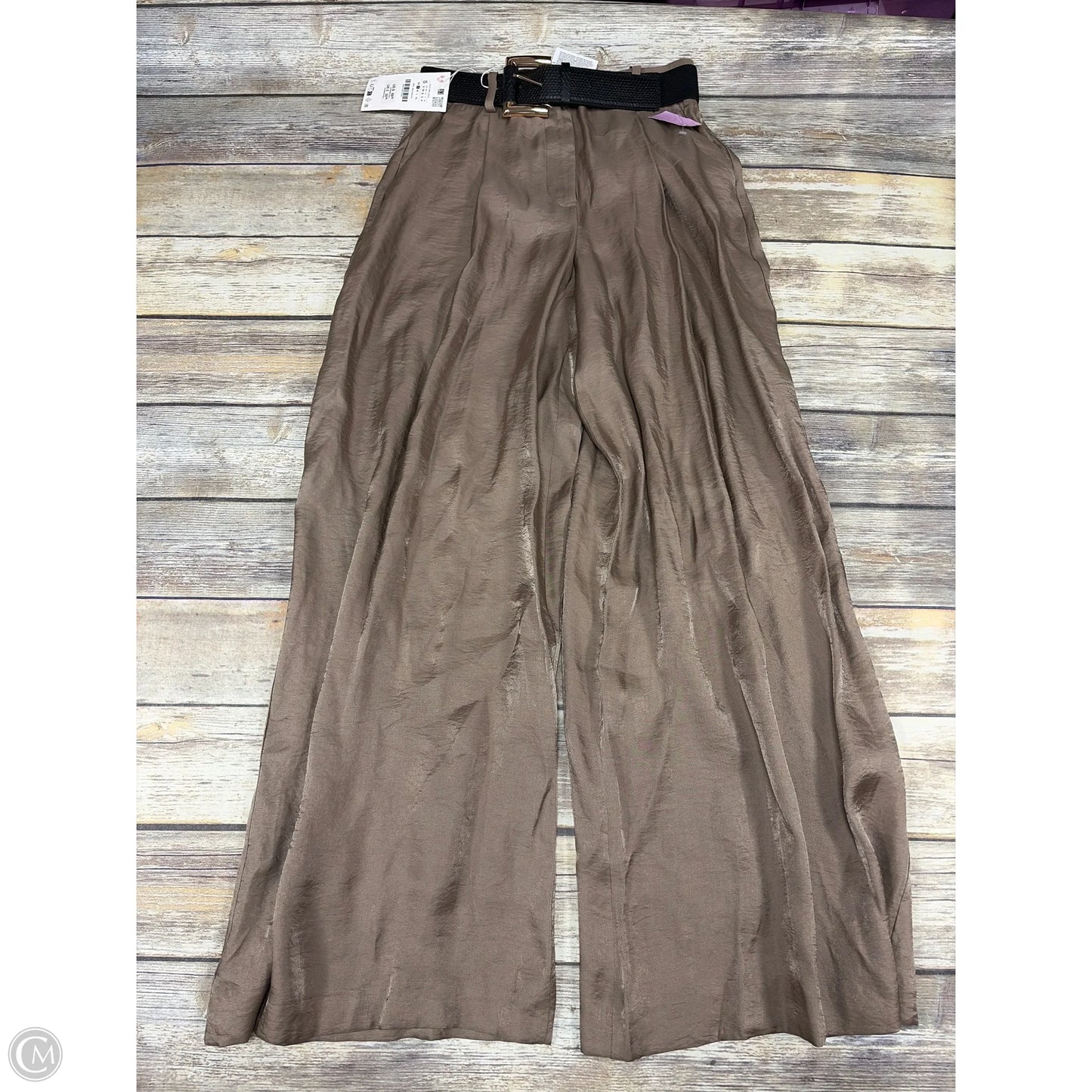 Pants Wide Leg By Zara In Tan, Size: S