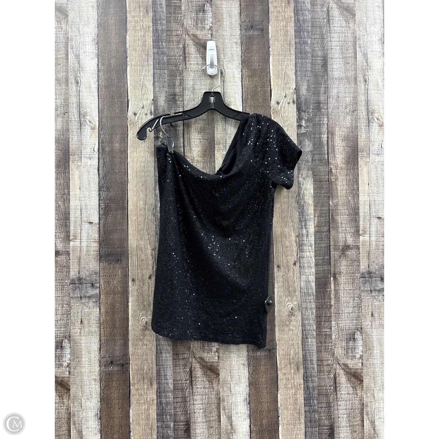 Top Short Sleeve By Dkny In Black, Size: L