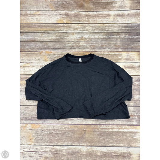 Athletic Top Long Sleeve Crewneck By Lululemon In Grey, Size: 8