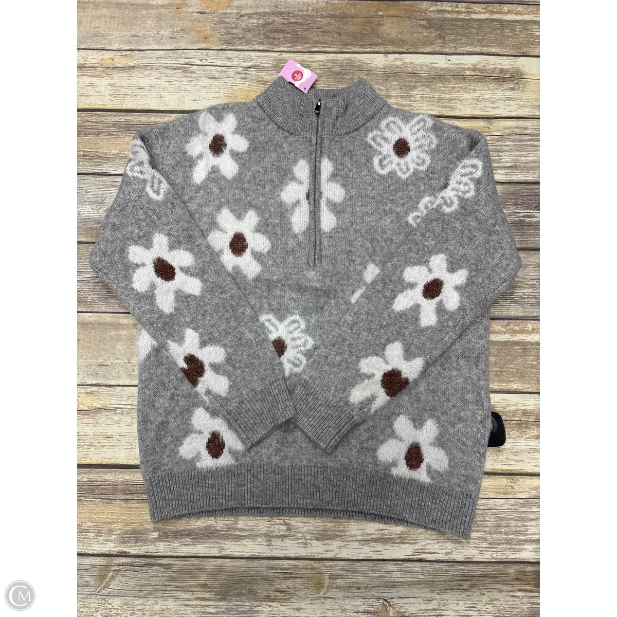 Sweater By Clothes Mentor In Grey, Size: M