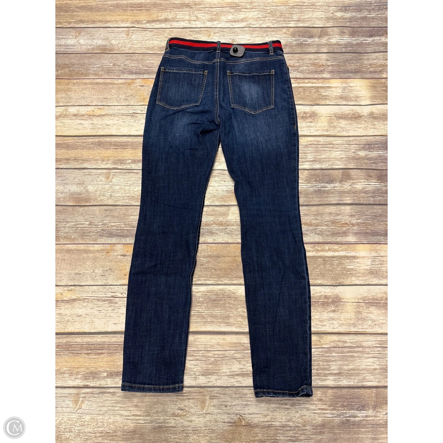 Jeans Straight By Cabi In Blue Denim, Size: 6