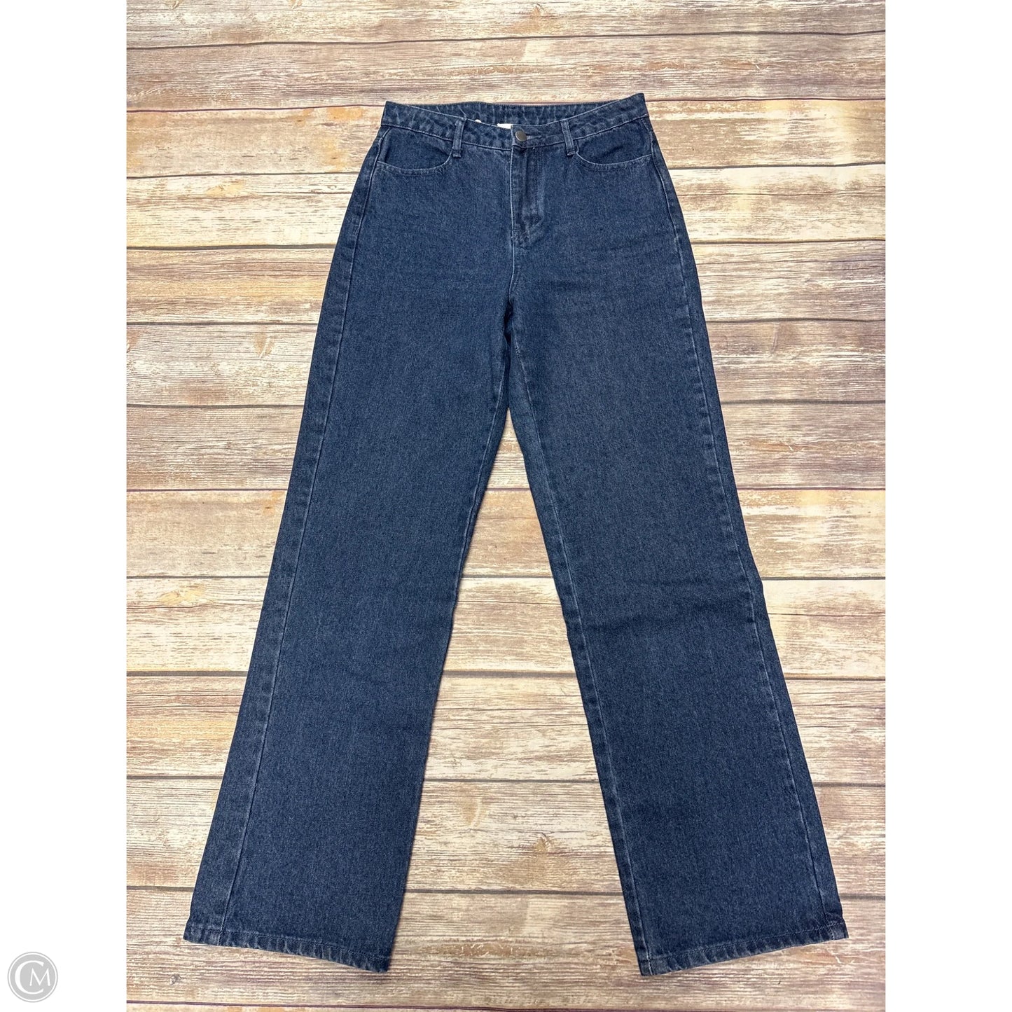 Jeans Straight By Le Lis In Blue Denim, Size: S