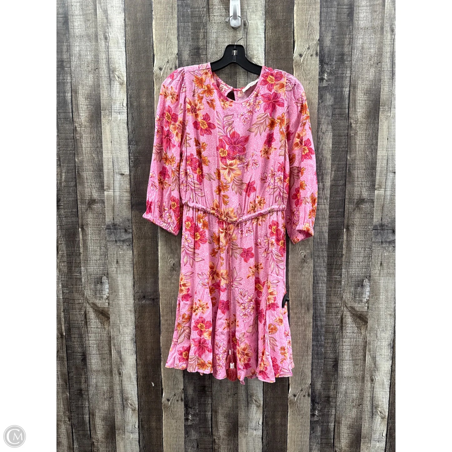 Dress Casual Short By Loft In Orange & Pink, Size: S