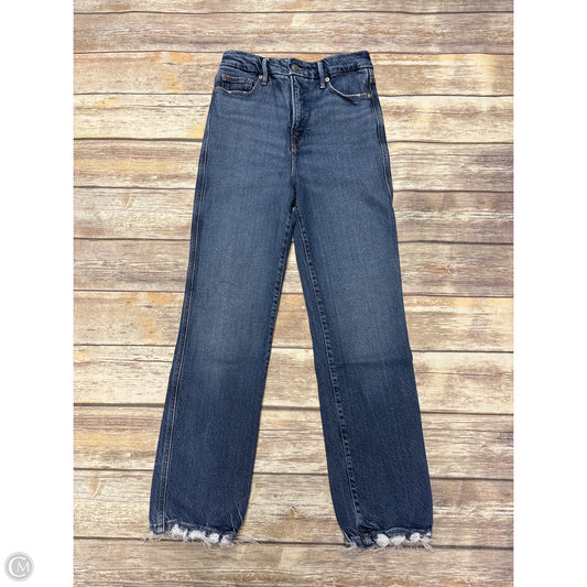 Jeans Straight By Good American In Blue Denim, Size: 6