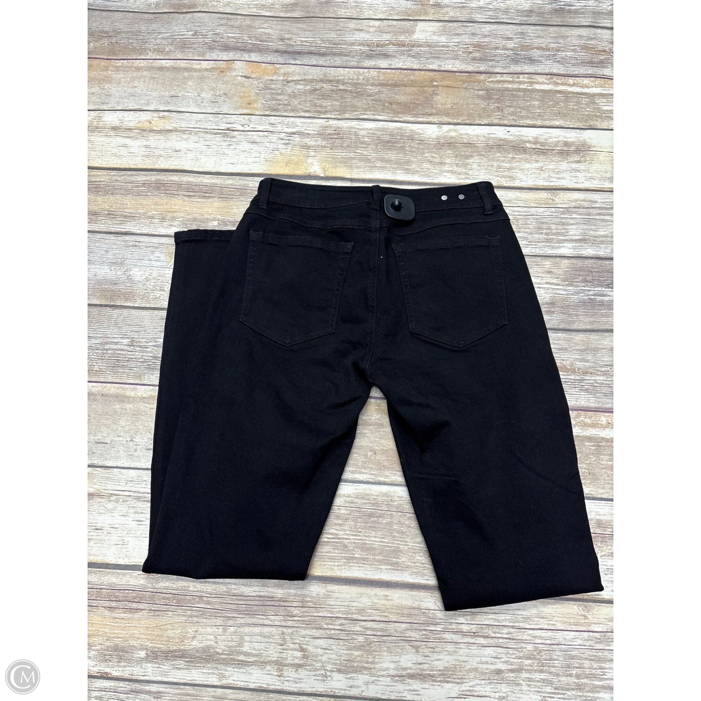 Jeans Straight By Cabi In Black Denim, Size: 6