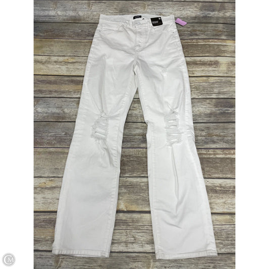 Jeans Straight By Express In White Denim, Size: 8