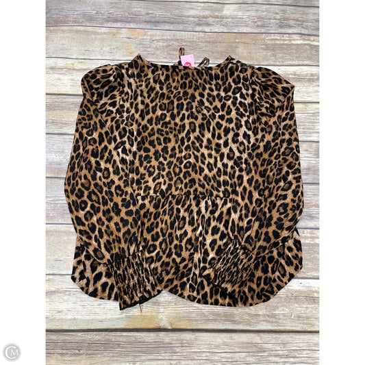 Top Long Sleeve By Shein In Animal Print, Size: Xl