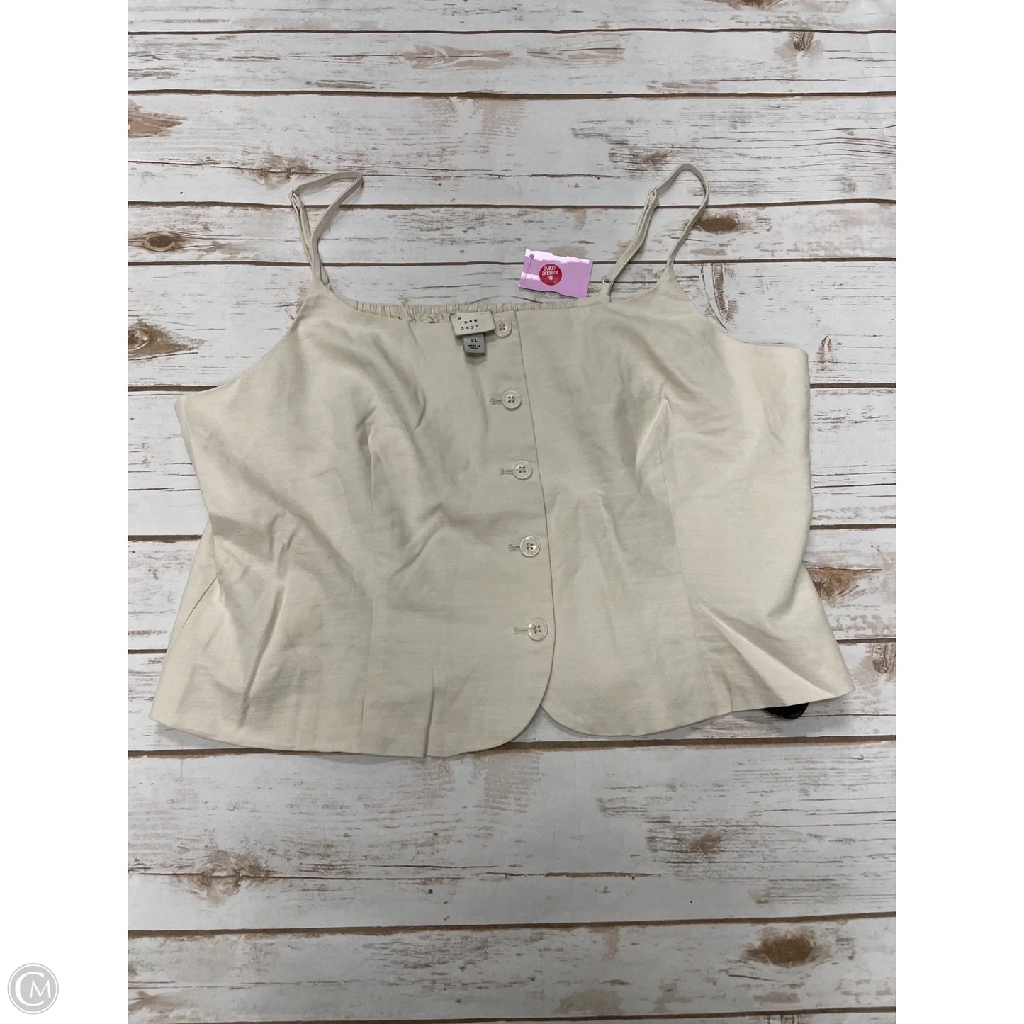 Top Sleeveless By A New Day In Ivory, Size: Xl