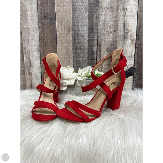 Shoes Heels Block By Cme In Red, Size: 7.5