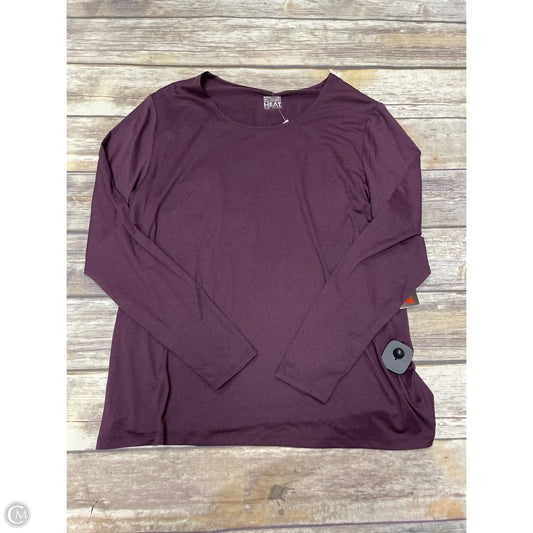 Athletic Top Long Sleeve Crewneck By 32 Degrees In Maroon, Size: Xxl