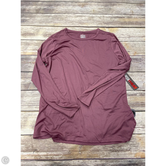 Athletic Top Long Sleeve Crewneck By 32 Degrees In Mauve, Size: Xxl
