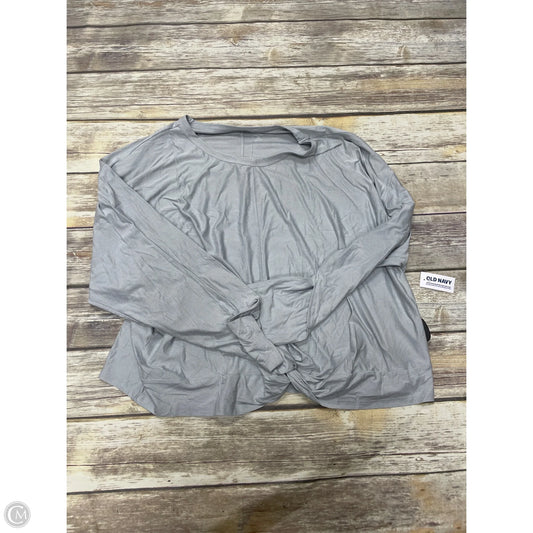 Athletic Top Long Sleeve Crewneck By Old Navy In Grey, Size: Xxl