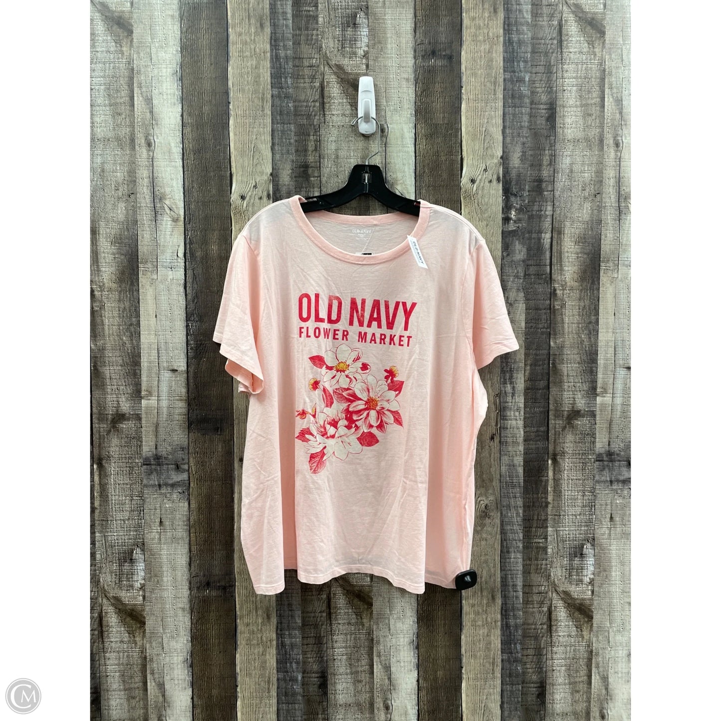 Top Short Sleeve Basic By Old Navy In Pink, Size: Xxl