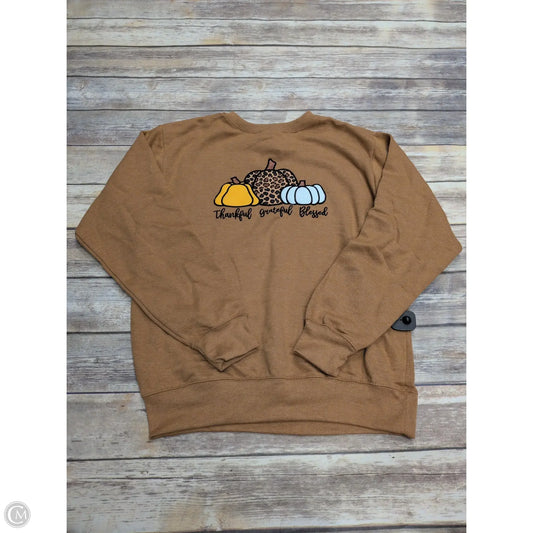 Sweatshirt Crewneck By Cme In Brown, Size: L