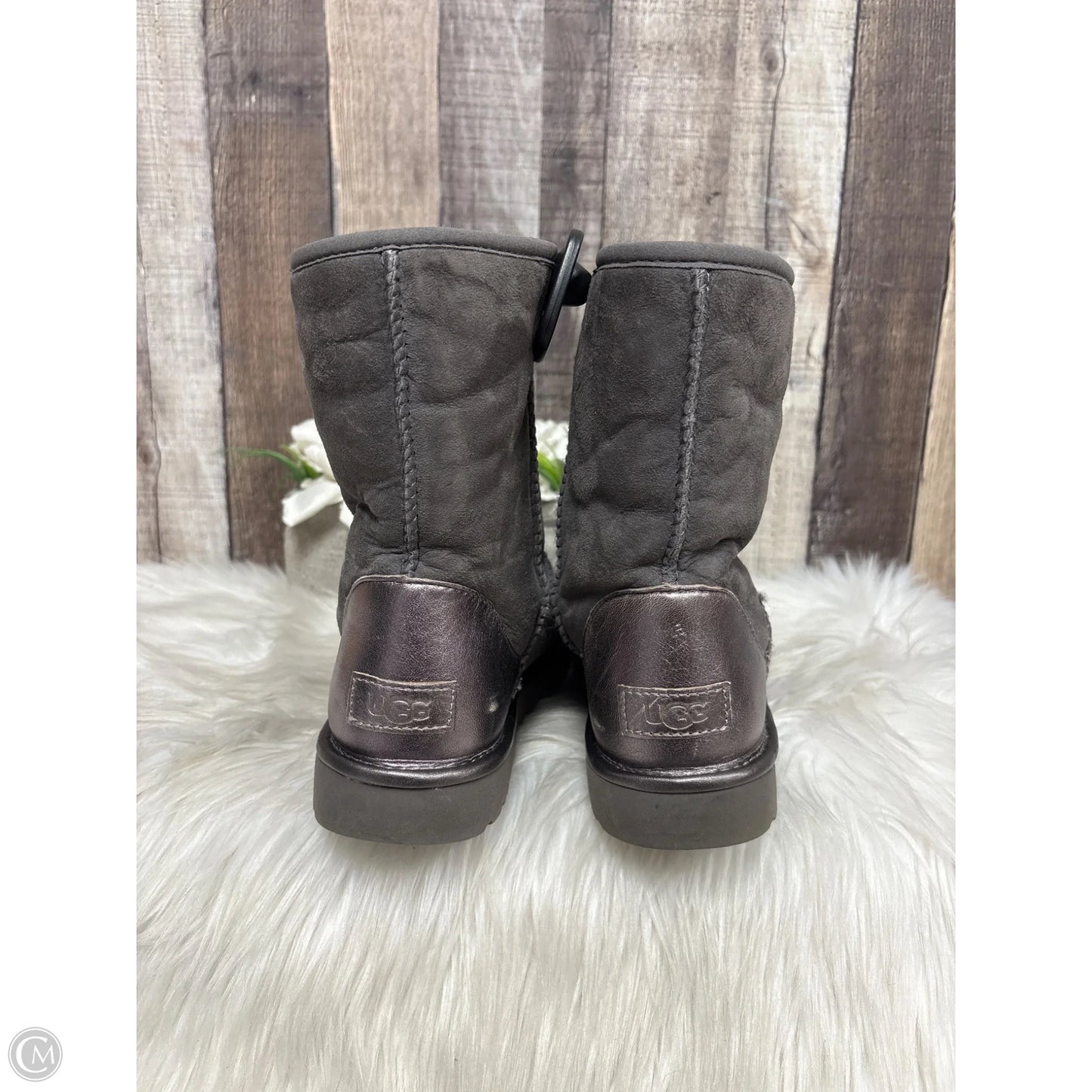 Boots Designer By Ugg In Grey, Size: 6