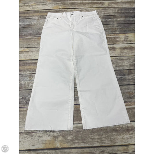 Jeans Cropped By J. Crew In White, Size: 12