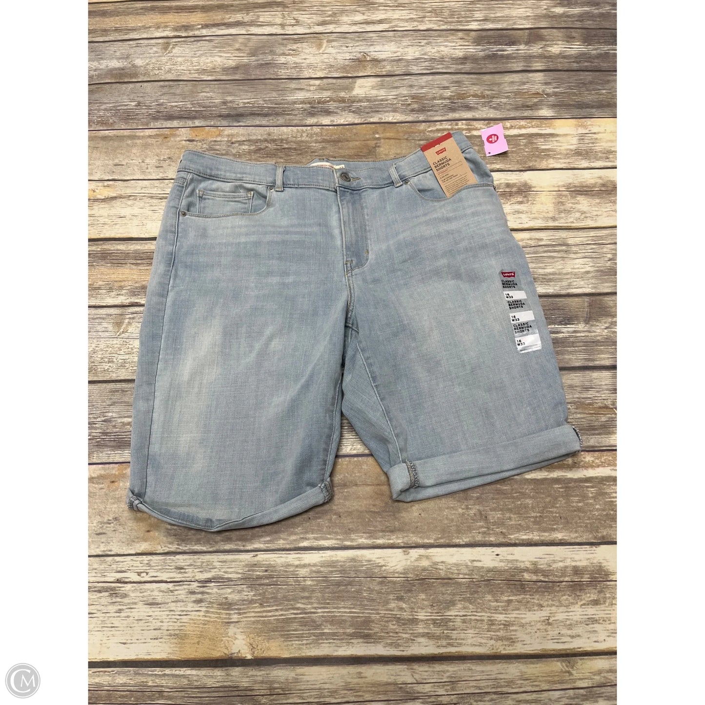 Shorts By Levis In Blue Denim, Size: 16