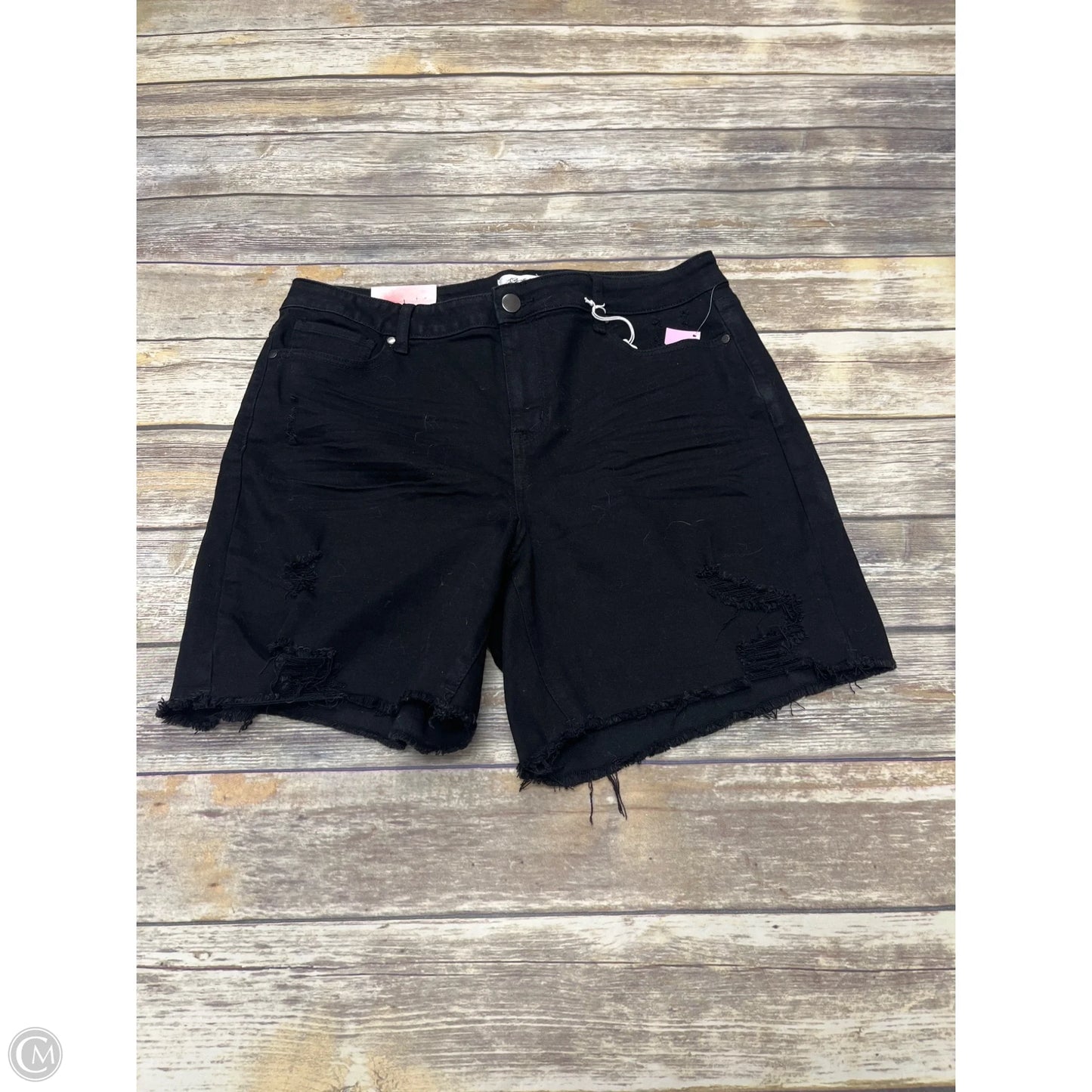 Shorts By A Beautiful Soul In Black Denim, Size: 16