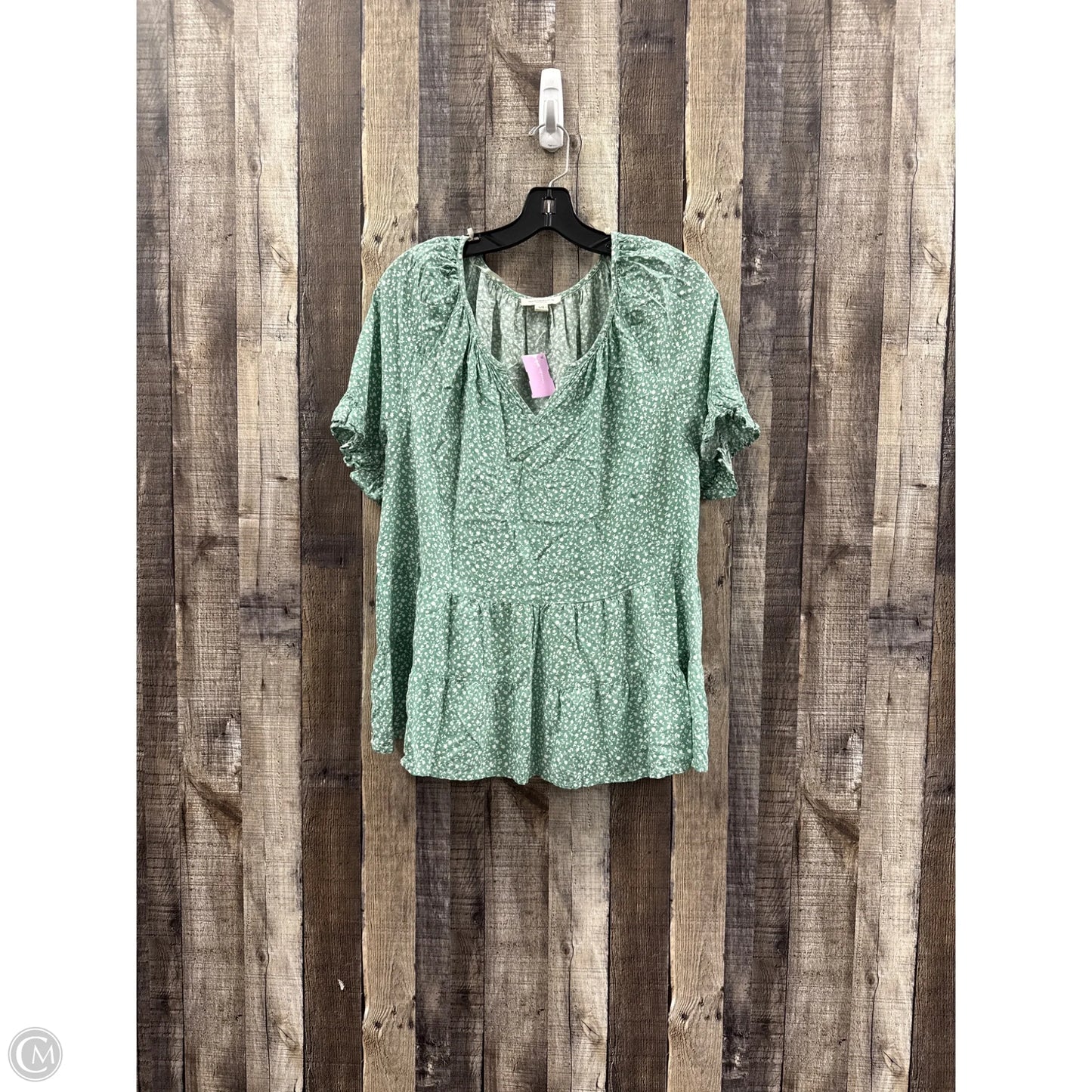 Top Short Sleeve By Beachlunchlounge In Green, Size: L