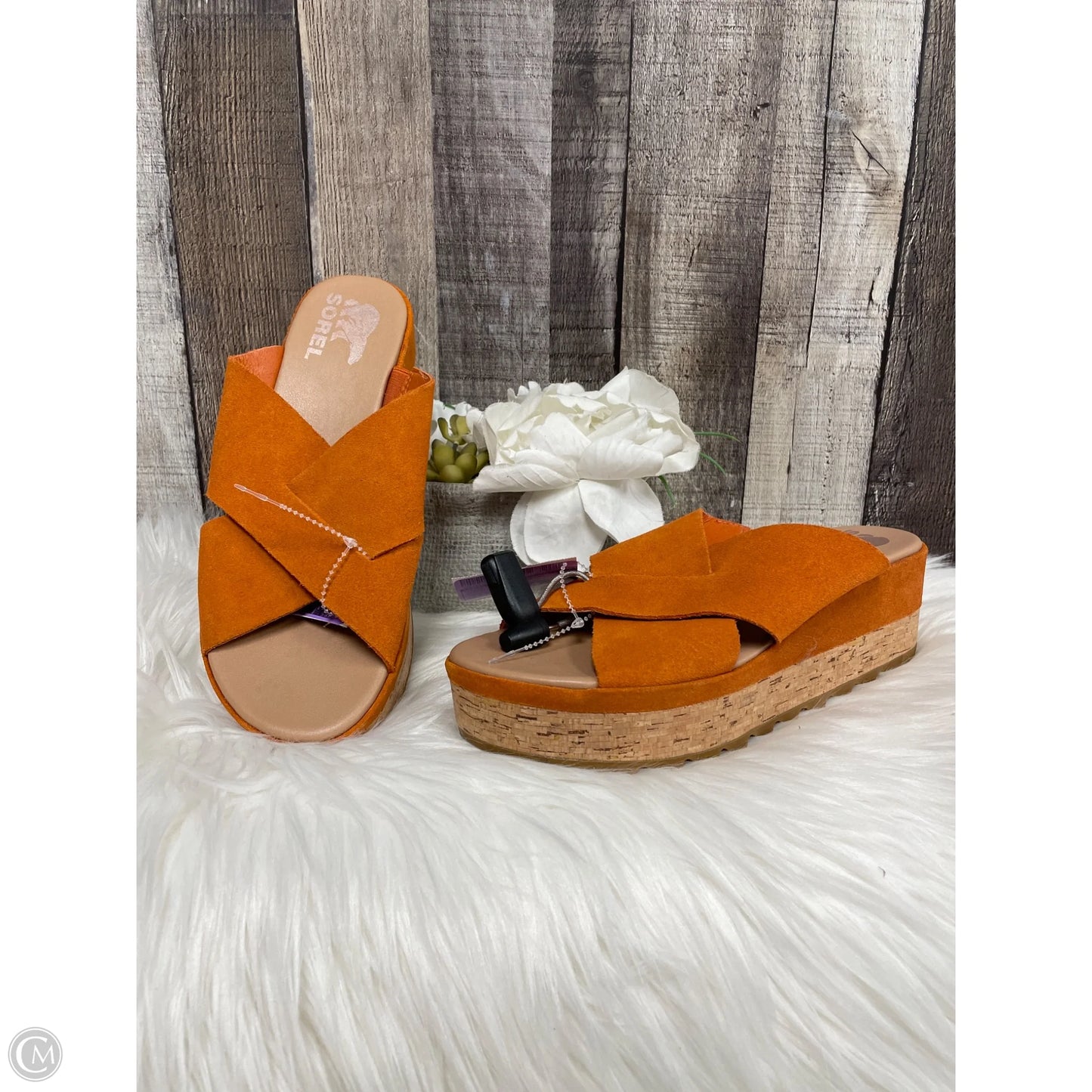 Sandals Heels Platform By Sorel In Orange, Size: 7.5