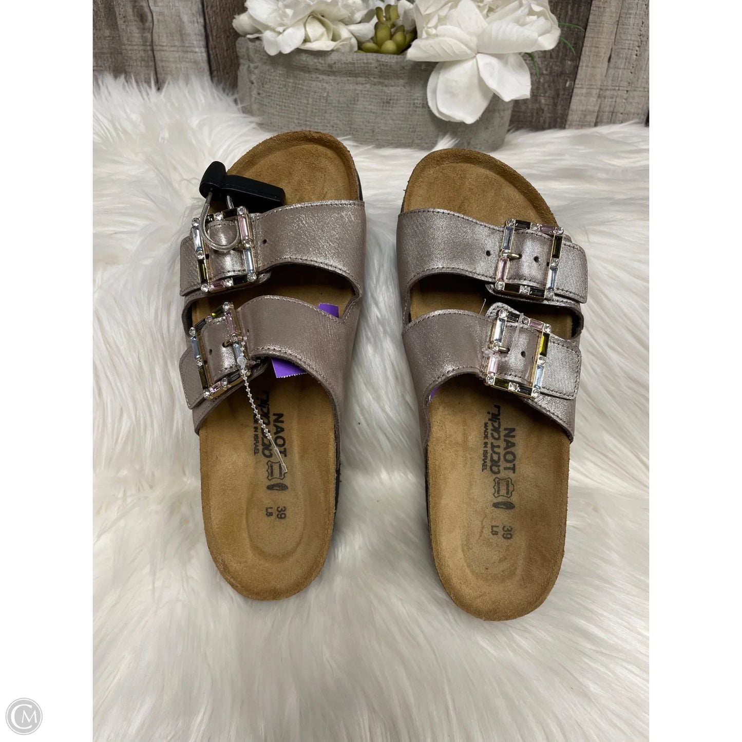 Sandals Heels Wedge By Naot In Tan, Size: 8.5