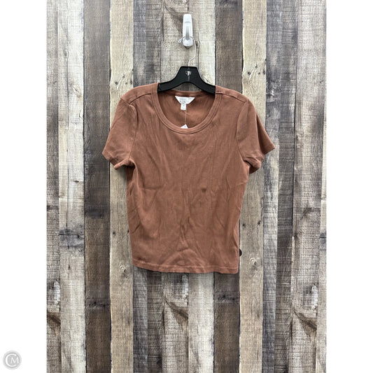 Top Short Sleeve By Market & Spruce In Brown, Size: Xl