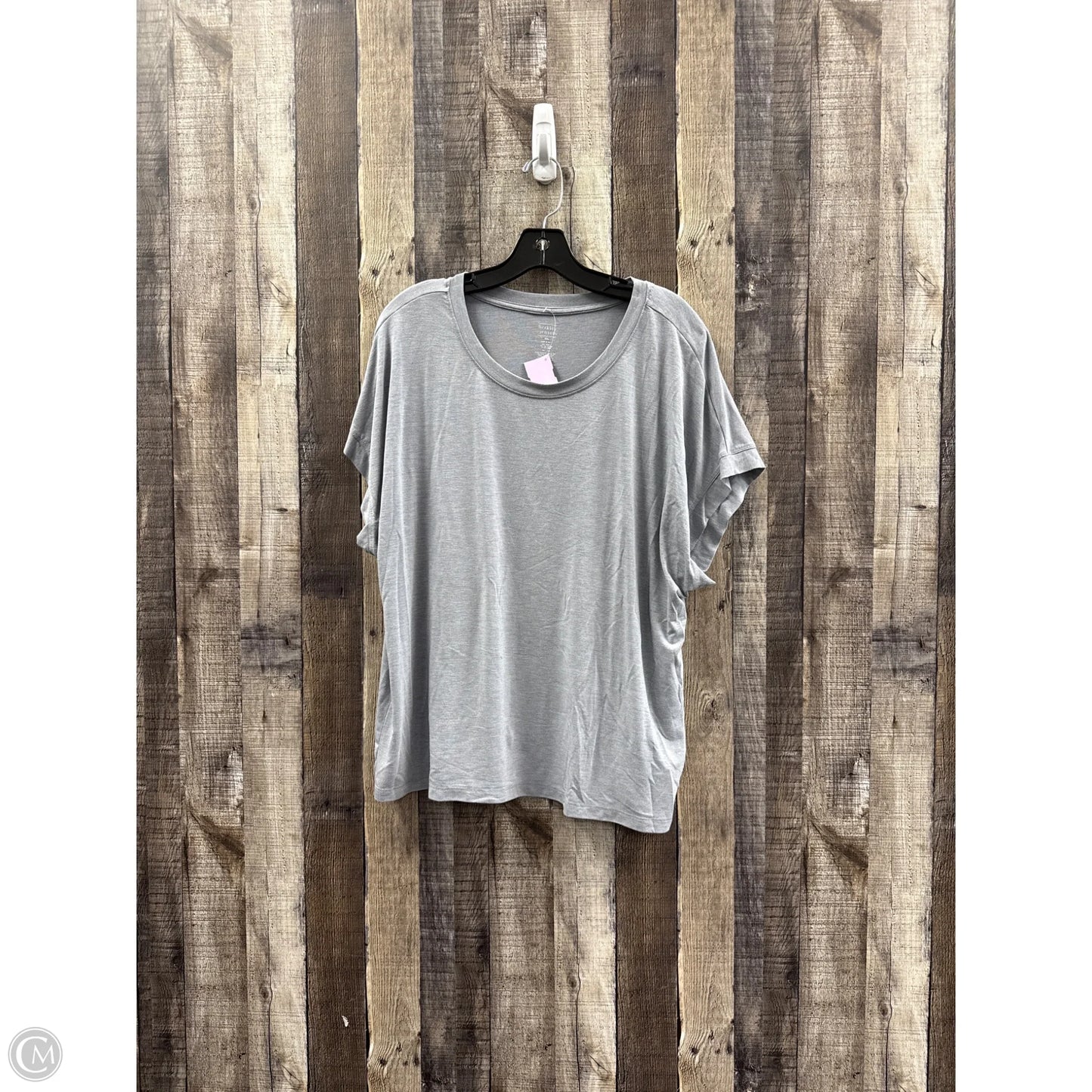 Top Short Sleeve By Cme In Grey, Size: Xxl