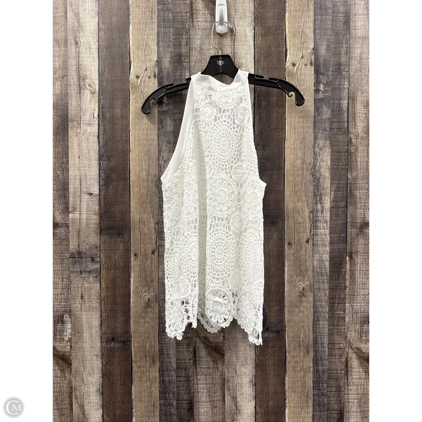 Top Sleeveless By Shein In White, Size: L