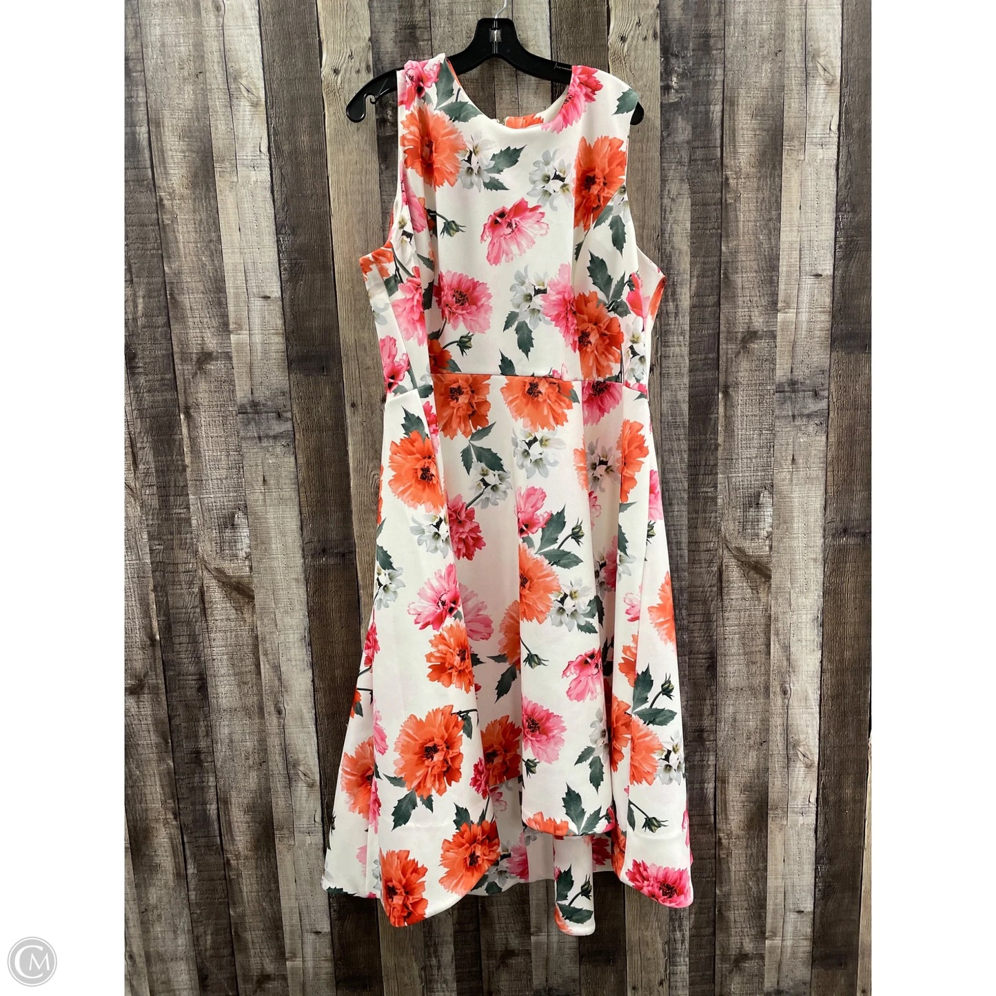 Dress Casual Maxi By Calvin Klein In Floral Print, Size: 3x