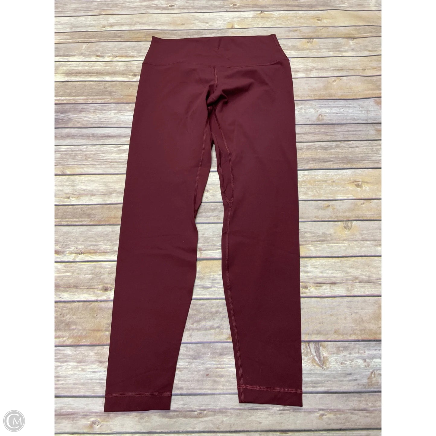 Athletic Leggings By Lululemon In Maroon, Size: 10