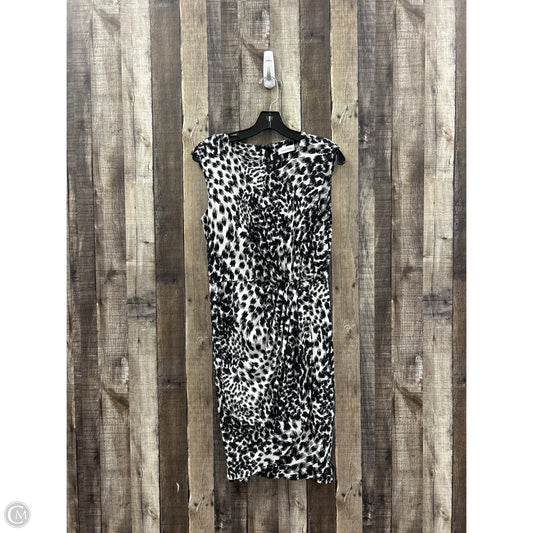 Dress Casual Midi By Calvin Klein In Black & White, Size: Xs