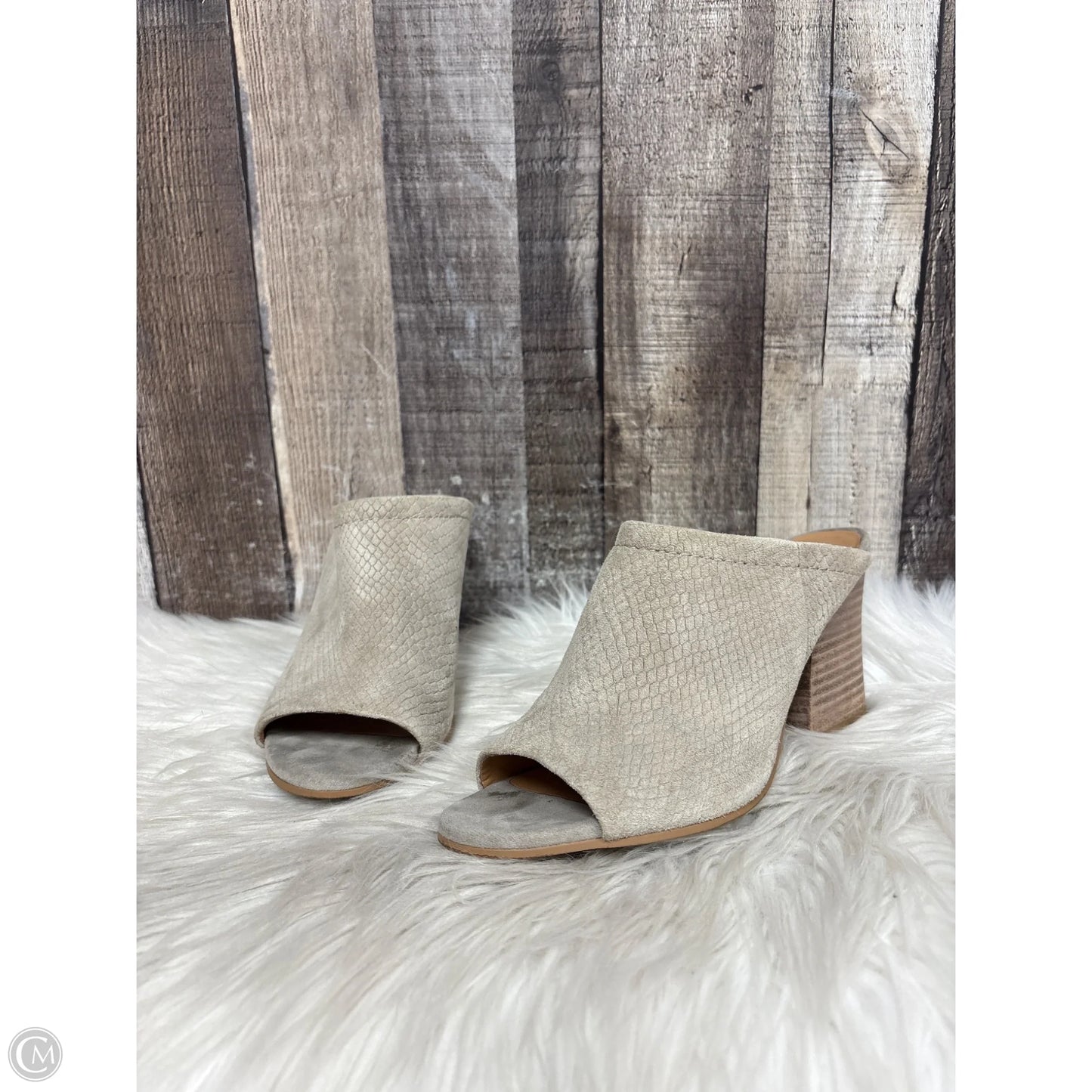 Sandals Heels Block By Franco Sarto In Tan, Size: 6